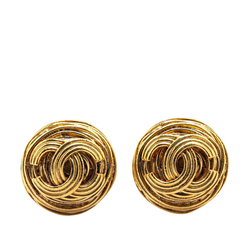Gold Plated Coco Mark Earrings Jewelry Heritage