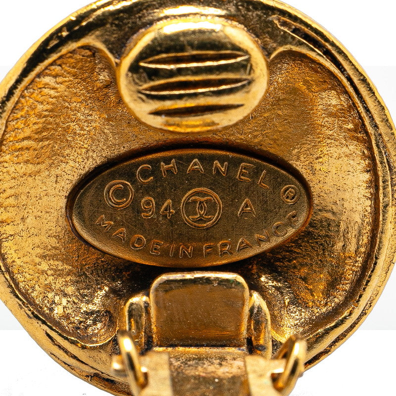 Gold Plated Coco Mark Earrings Jewelry Heritage
