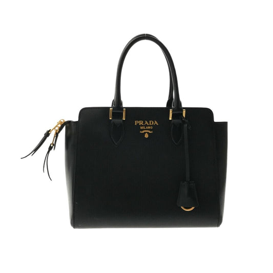 Prada Calf Handbag Saffiano Black Tote Bag