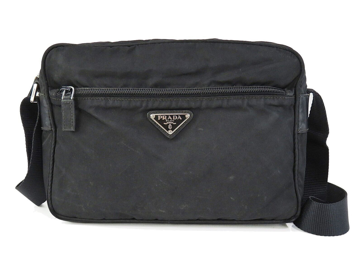 Prada Milano Tessuto Crossbody Bag Black