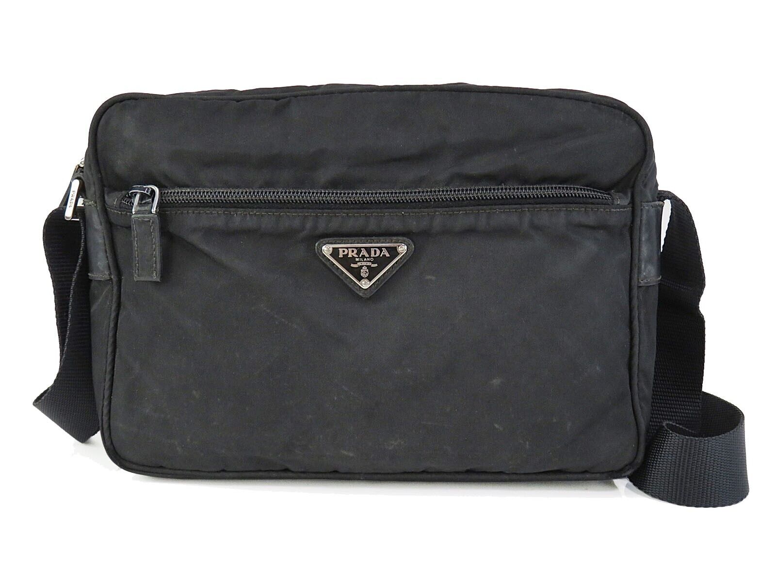 Prada Milano Tessuto Crossbody Bag Black