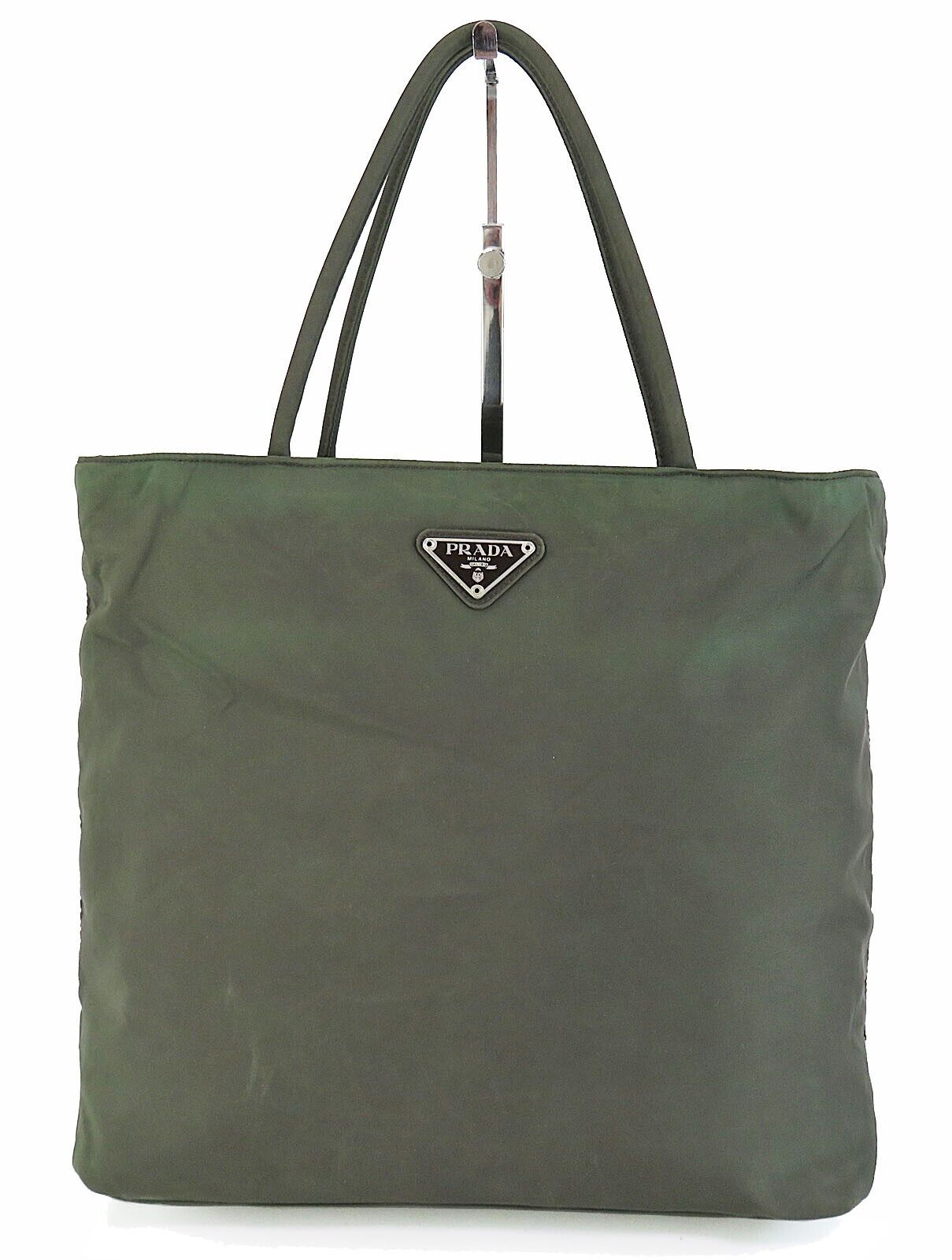Prada Milano Khaki Tessuto Shoulder Bag Nylon