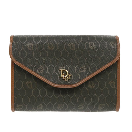 Dior Shoulder Bag Christian Honeycomb Khaki Bag Canvas Beige Chain