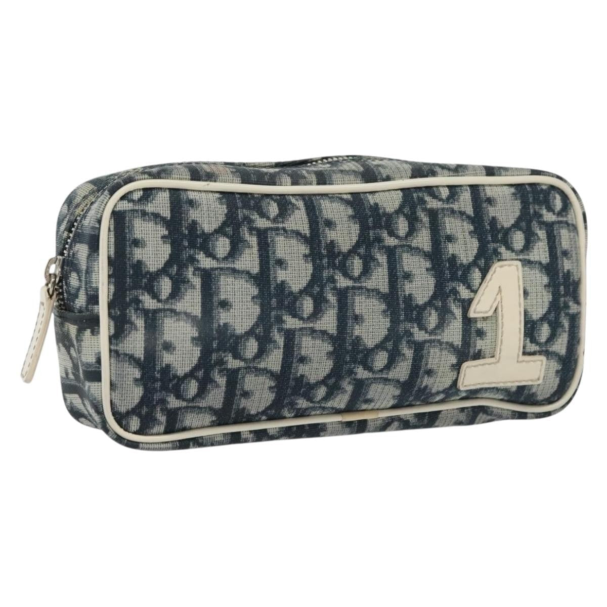 Dior Clutch Bag Christian Trotter Pouch issimo Clutche & Canvas Blue Navy
