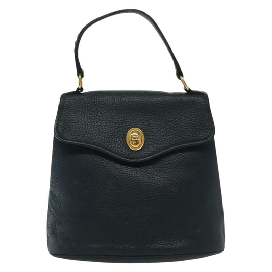 Dior Handbag Christian Leather Blue Navy Leather Navy Leather