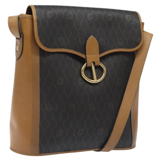 Dior Crossbody Bag Christian Honeycomb And Bag Leather Canvas Black