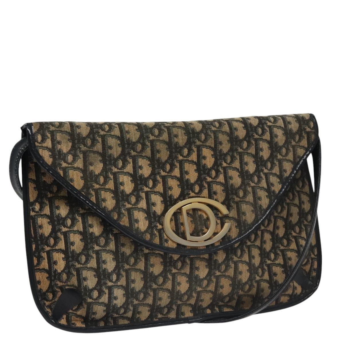 Dior Shoulder Bag Christian Trotter Bag 2 Canvas Blue Navy