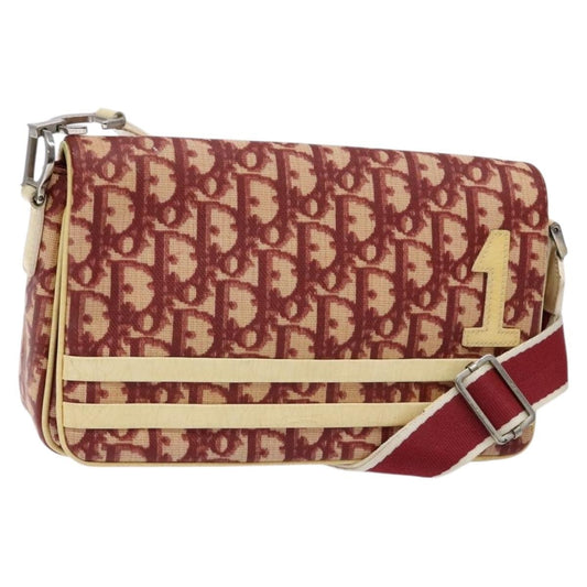 Dior Crossbody Bag Christian Shoulder Bag Bag Canvas Red Flap