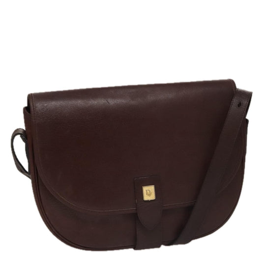 Dior Shoulder Bag Christian Trotter Burgundy Bag Leather Canvas Red