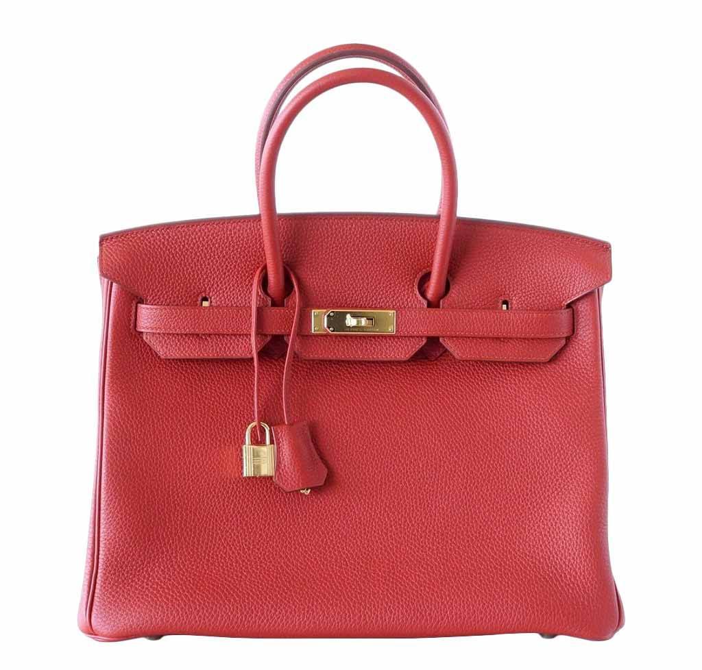 Hermes Birkin Vermillion Bag Travel Bag