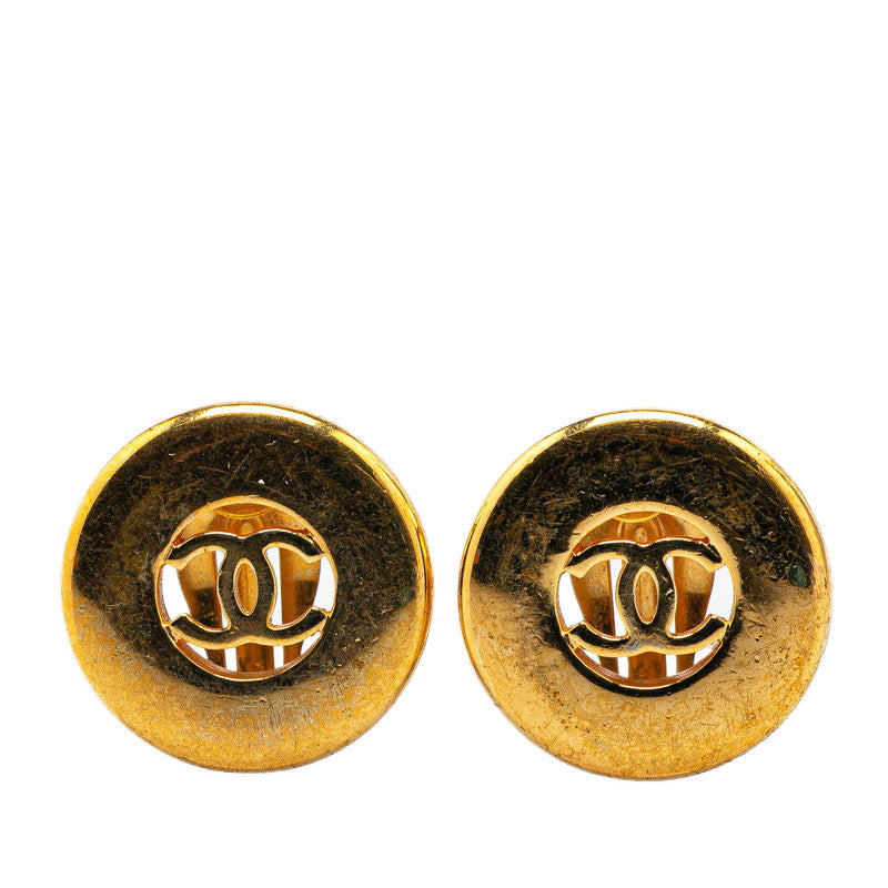 Gold Plated Coco Mark Earrings Jewelry Modern
