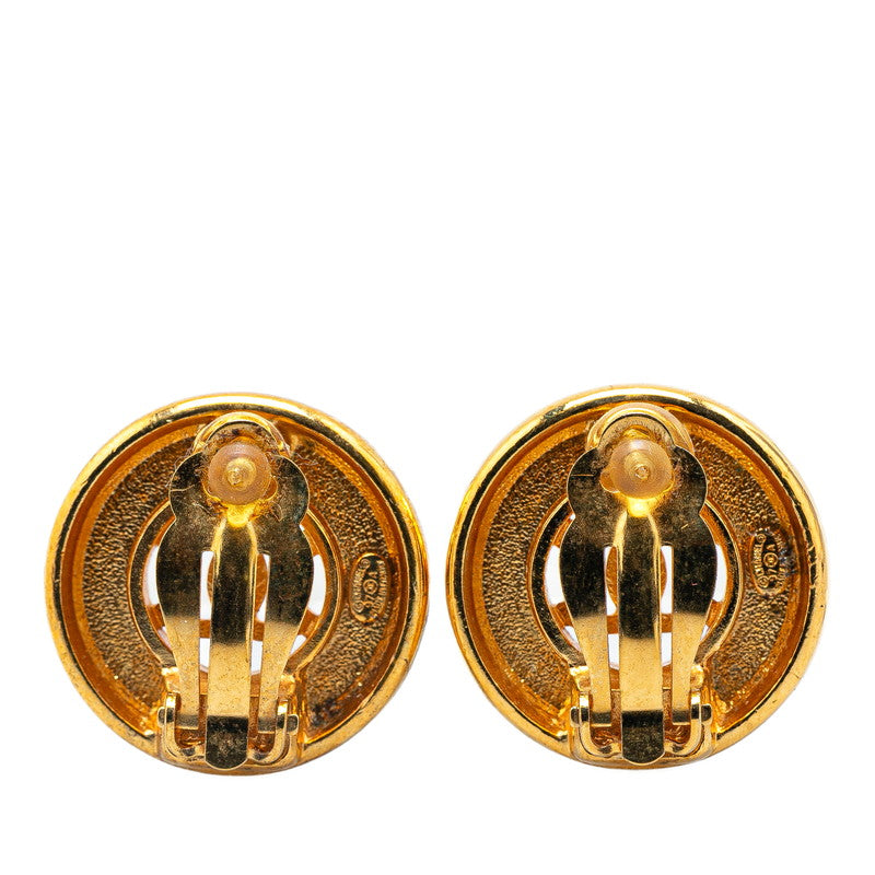 Gold Plated Coco Mark Earrings Jewelry Modern