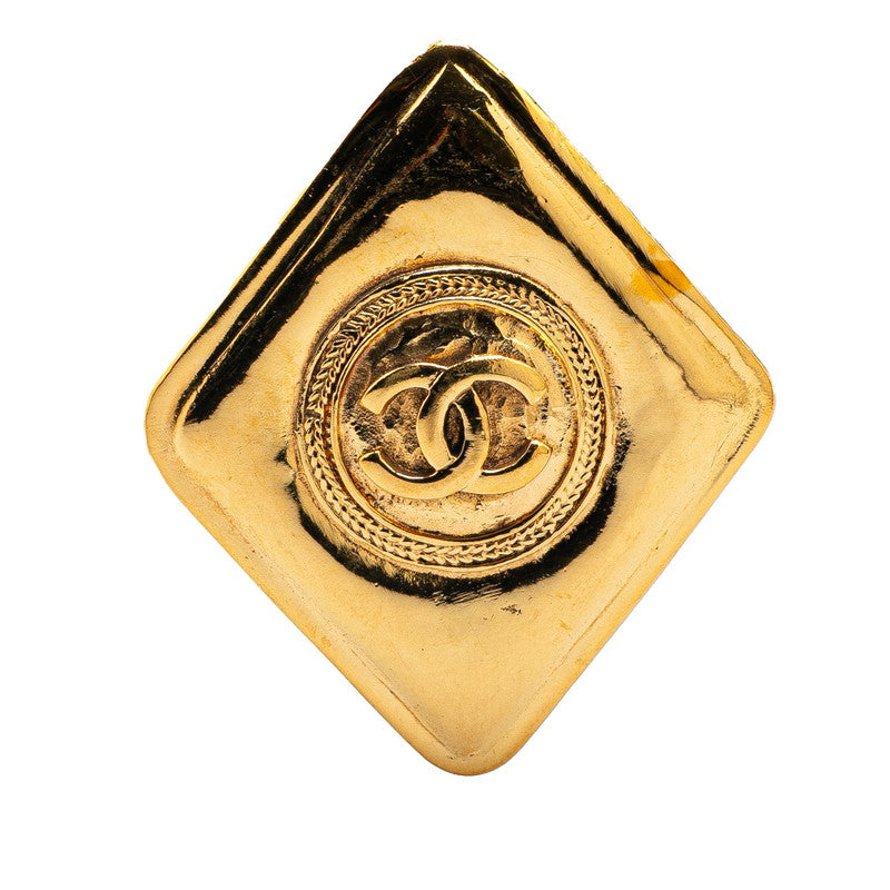 Gold Plated Coco Mark Brooch Signature