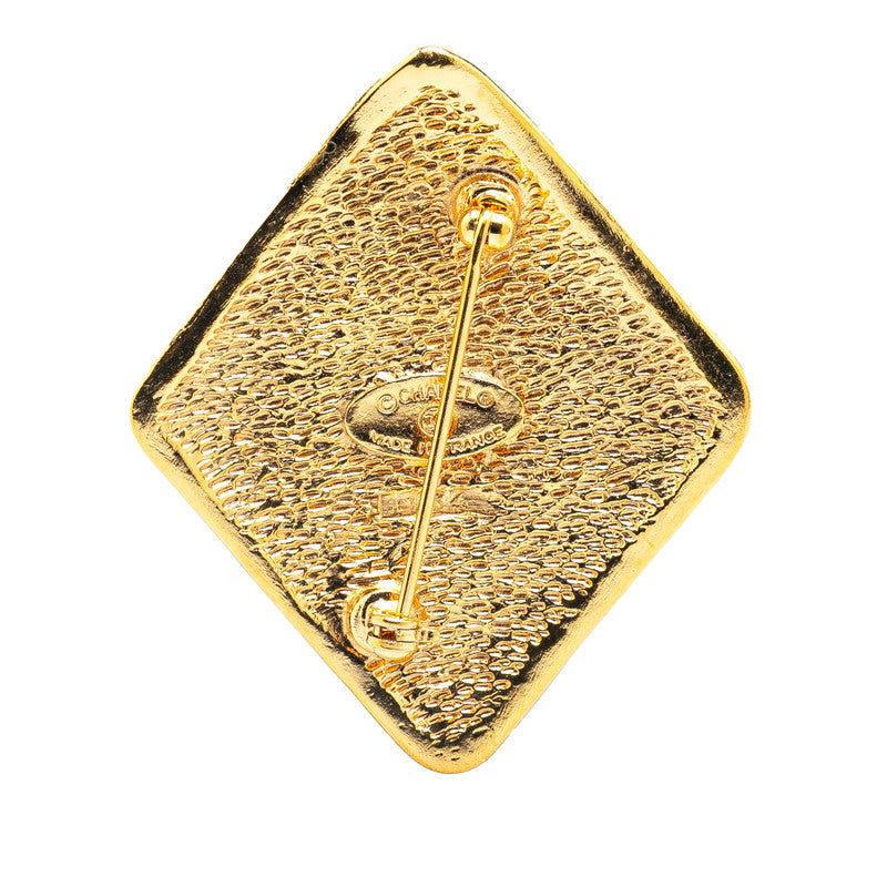 Gold Plated Coco Mark Brooch Signature