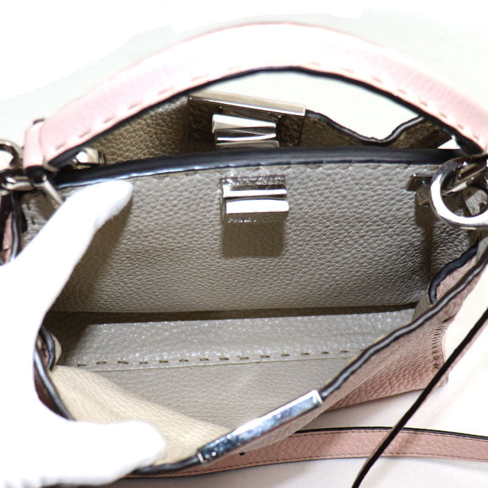 Fendi Selleria Peekaboo Essentially 2Way Shoulder Bag Leather
