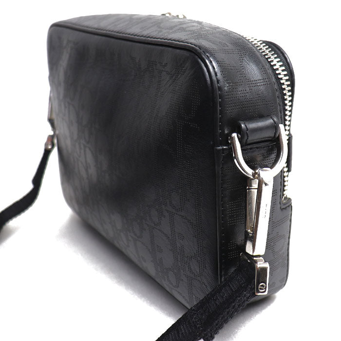 Dior Christian Safari Oblique Shoulder Bag Leather