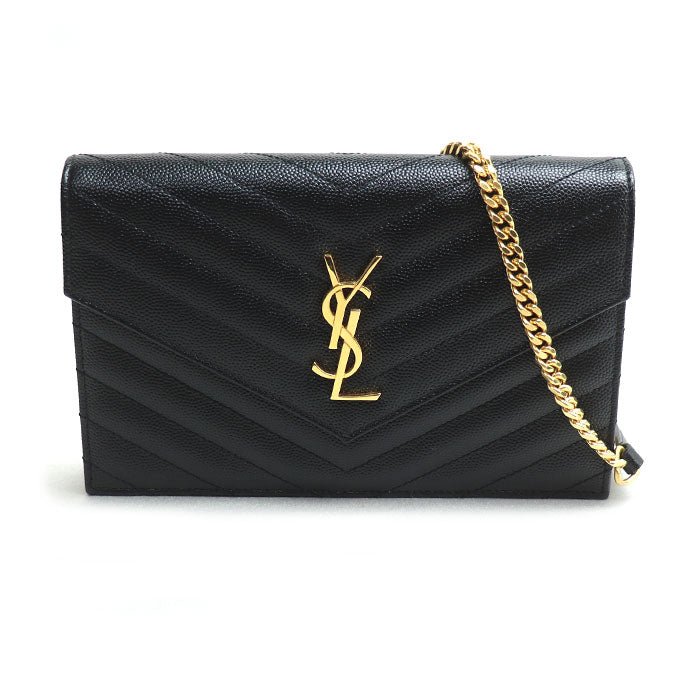 YSL Saint Laurent Cassandra 2Way Shoulder Bag Leather