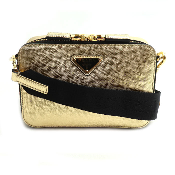 Prada Brick Shoulder Bag Leather Saffiano