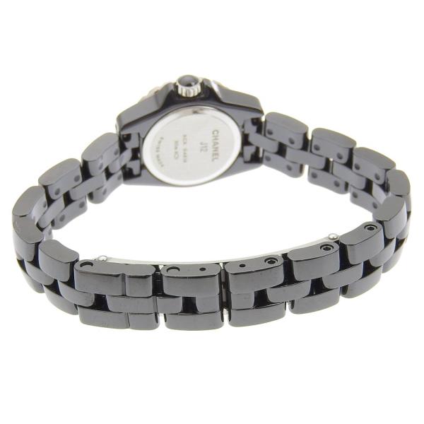 Chanel J12 XS Ladies Quartz Wristwatch with Diamond Dial in Ceramic/Stainless Steel, Black [] in Bag
