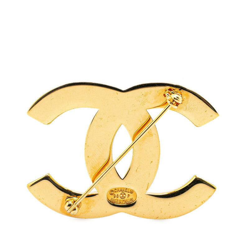 Gold Plated Coco Mark Brooch Refined