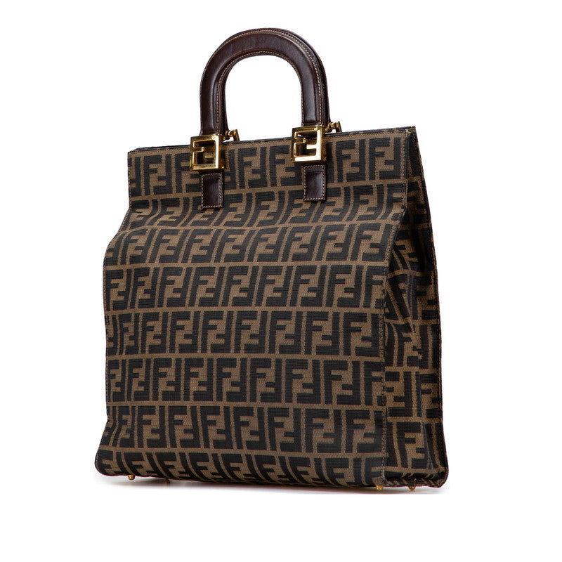 Fendi Zucca Tote Bag Leather Canvas