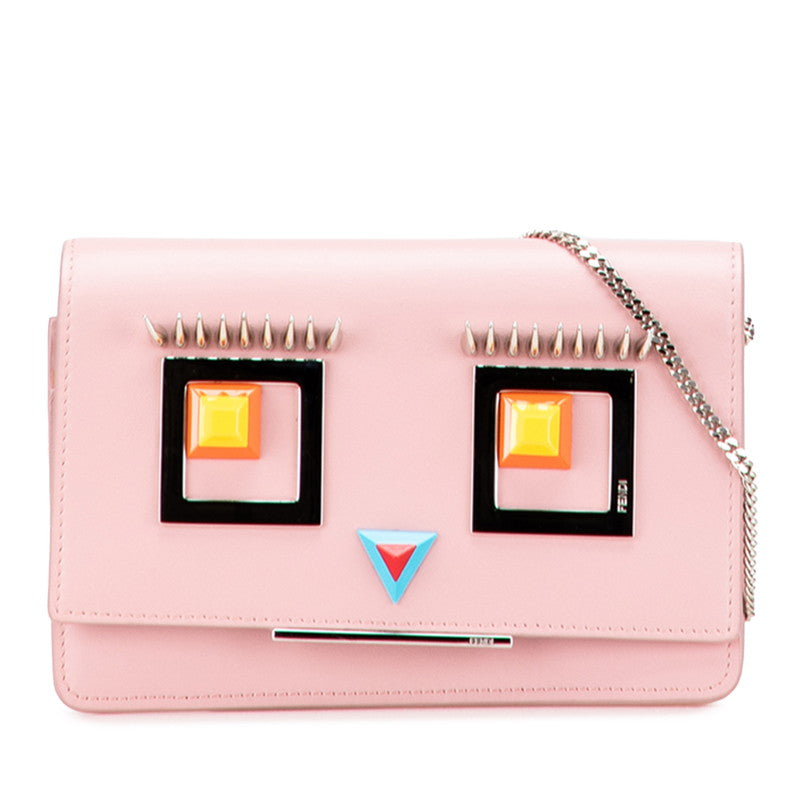 Fendi Hypnotize Shoulder Bag Leather Chain