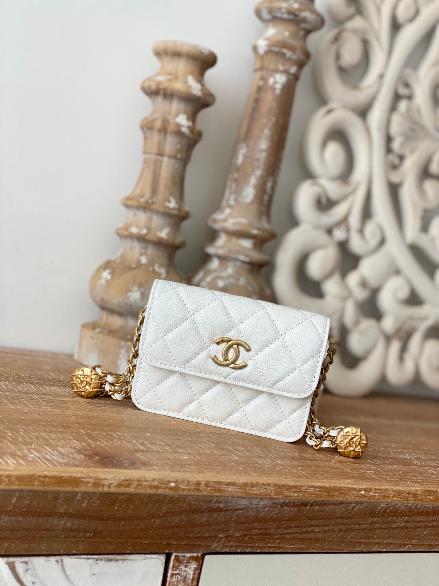 Chanel Clutch With For Women Bags White Chain Clutch Bag