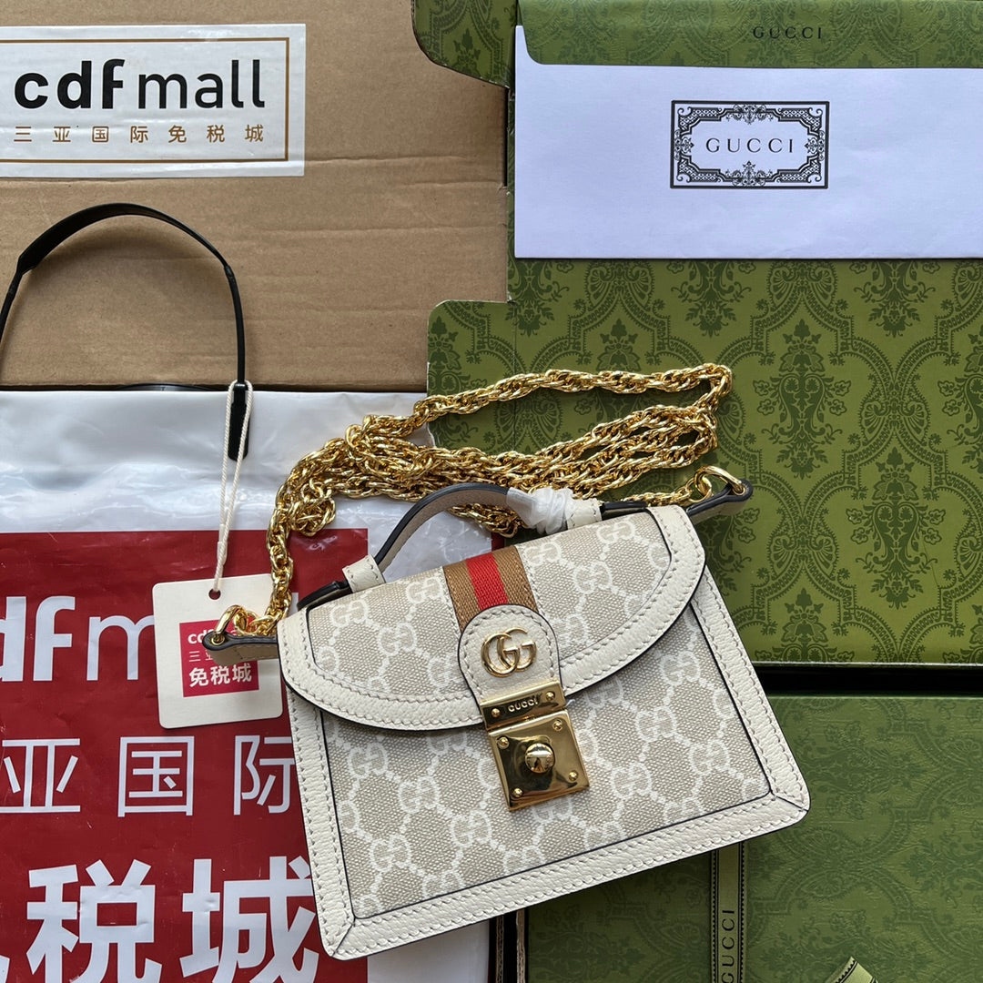 gg Ophidia gg , ’s White Mini Shoulder Bag