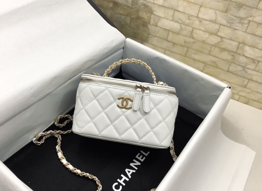 Chlsmall Vanity Case For Women Bags White Travel Bag