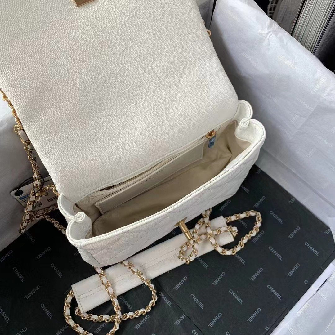 Chltop Qualityapbag With For Women Bags White Chain Travel Bag