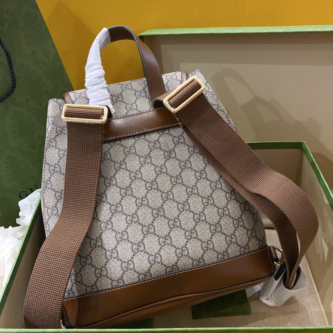gg Backpack Interlocking G , Brown