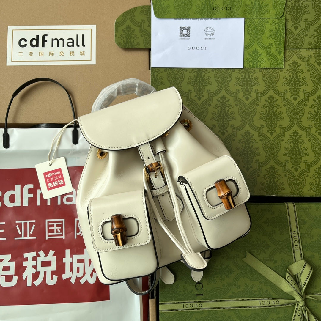 gg Bamboo Backpack , ’s White Small