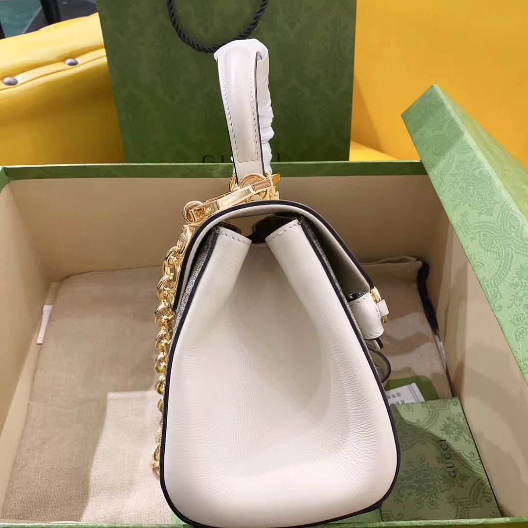 gg Horsebit , ’s 8.7in White Mini Bag