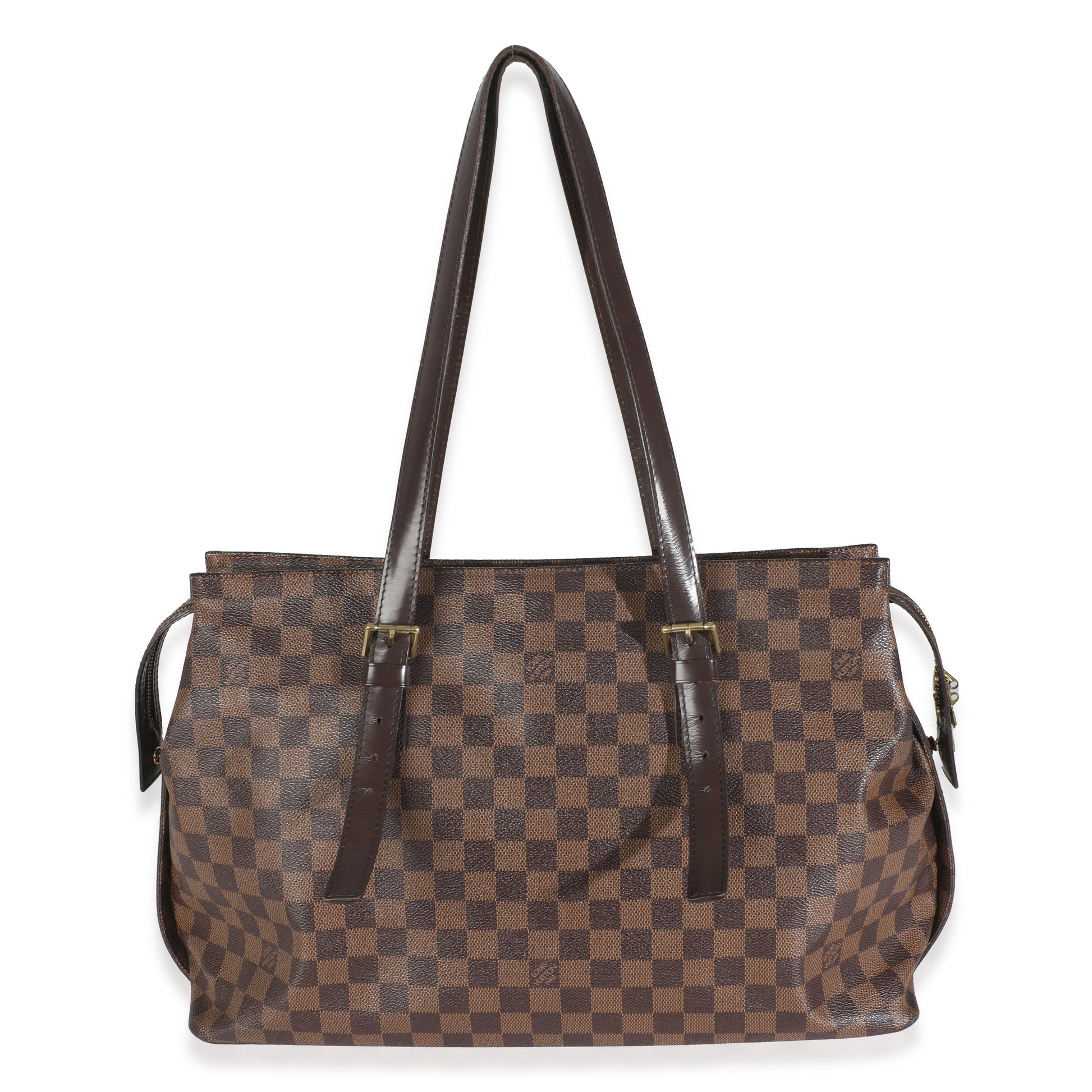 Louis Vuitton Damier Ebene Chelsea Zip Canvas Tote Bag