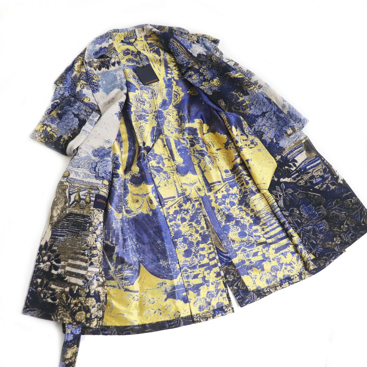 Louis Vuitton trench coat 50 Cotton Navy Multicolor Apparel