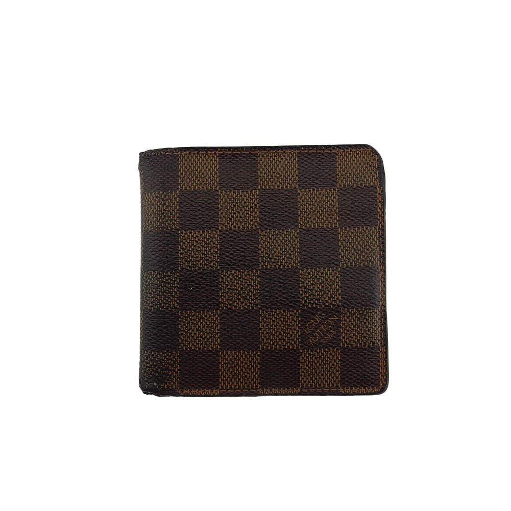 Louis Vuitton Bifold N61665 Porte Billets Cartes Brown Beige Wallet Case