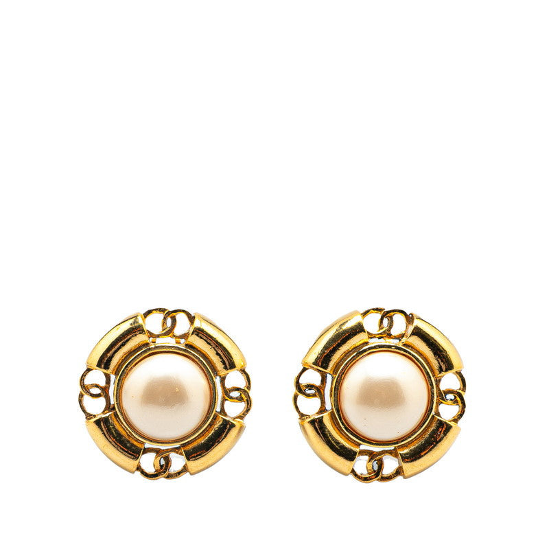 Chanel Gold-Plated Coco Mark Earrings Jewelry