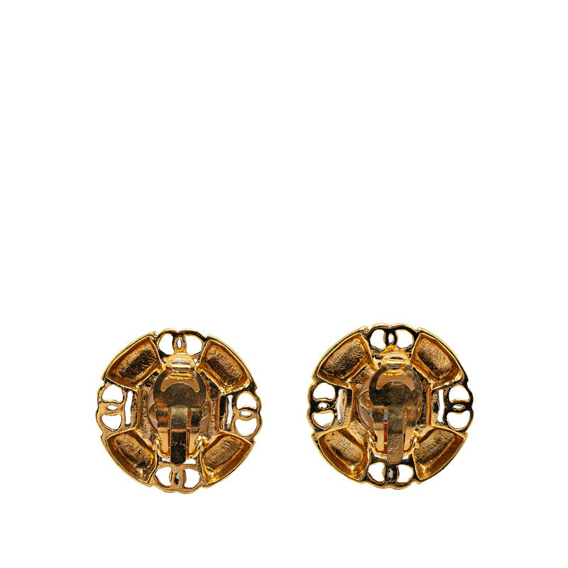 Chanel Gold-Plated Coco Mark Earrings Jewelry