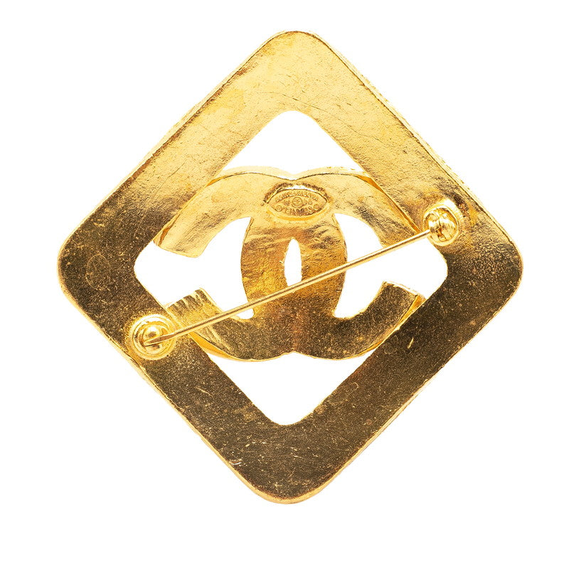 Coco Mark Brooch Plated Gold