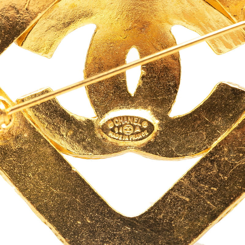 Coco Mark Brooch Plated Gold