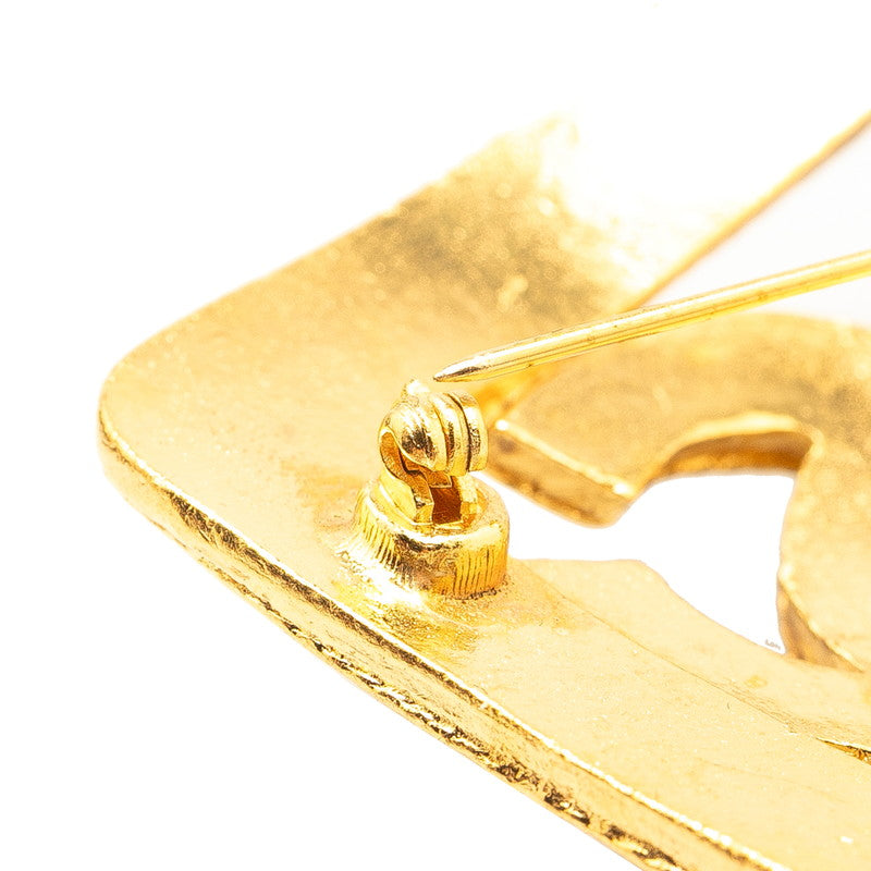 Coco Mark Brooch Plated Gold