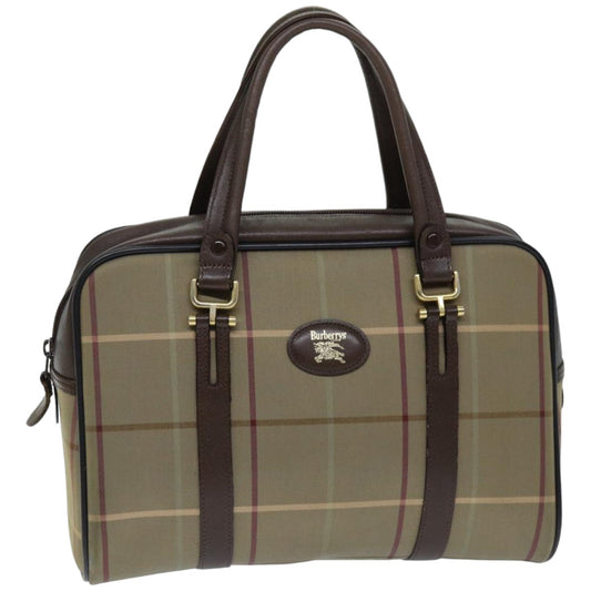 Burberry Luxury ss Nova Check Hand Bag Auth Tb1083 Canvas Beige Travel Bag