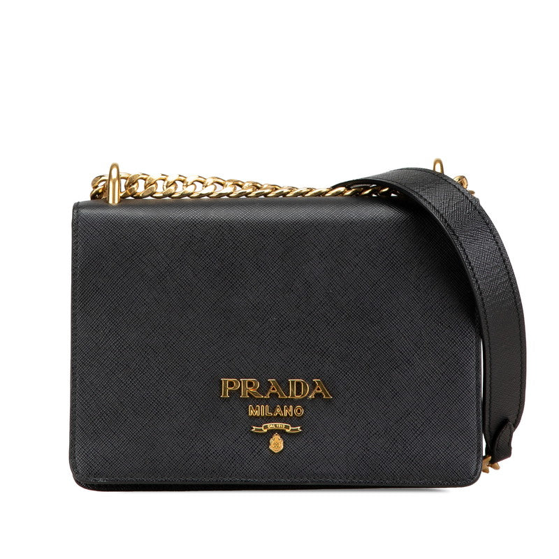 Prada Shoulder Bag Saffiano Shoulder Bag Black
