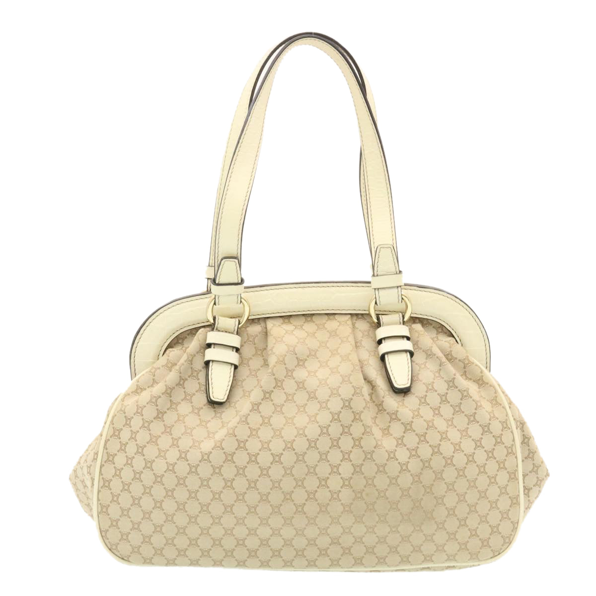 Luxury Macadam Way Shoulder Bag Hand Bag Canvas Beige