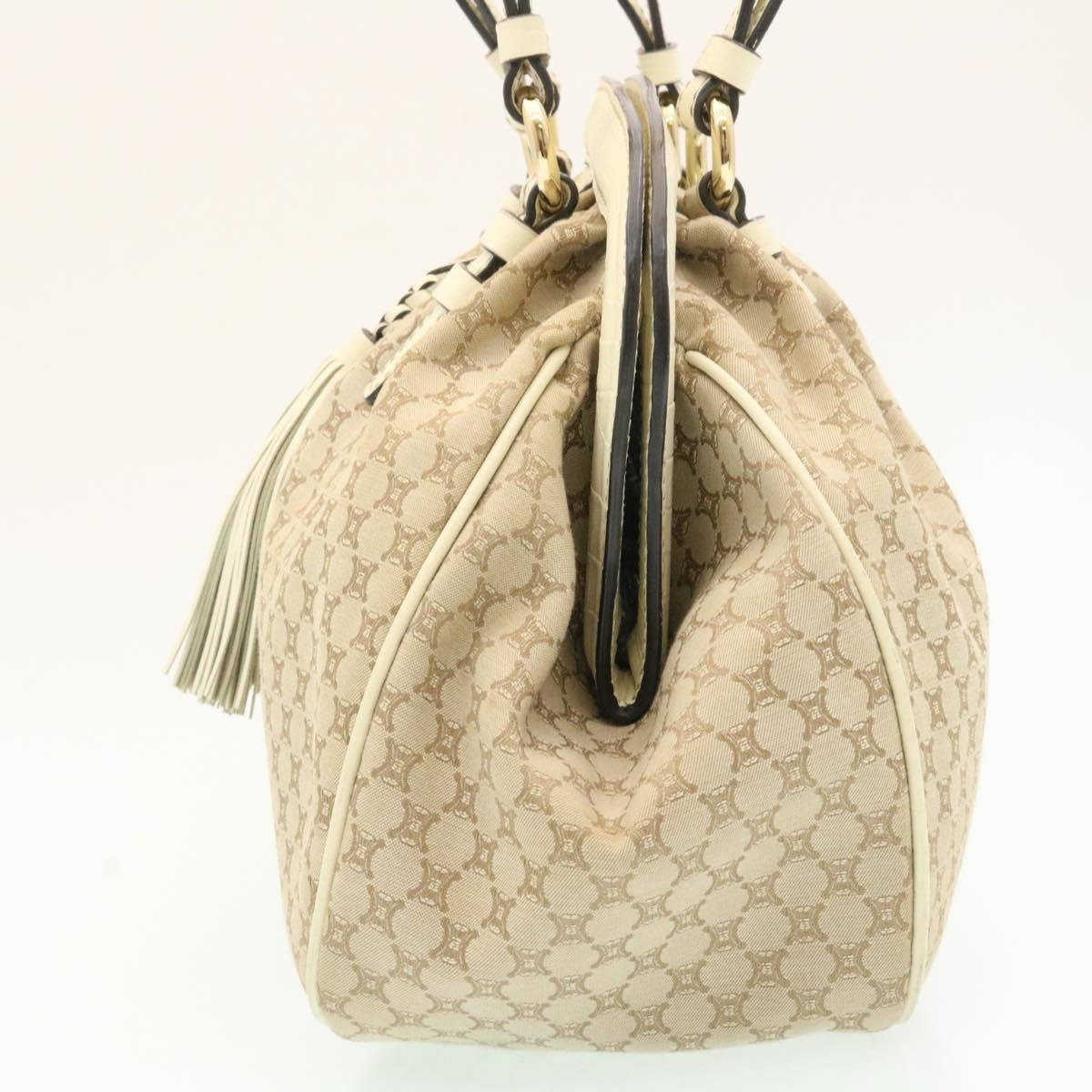 Luxury Macadam Way Shoulder Bag Hand Bag Canvas Beige