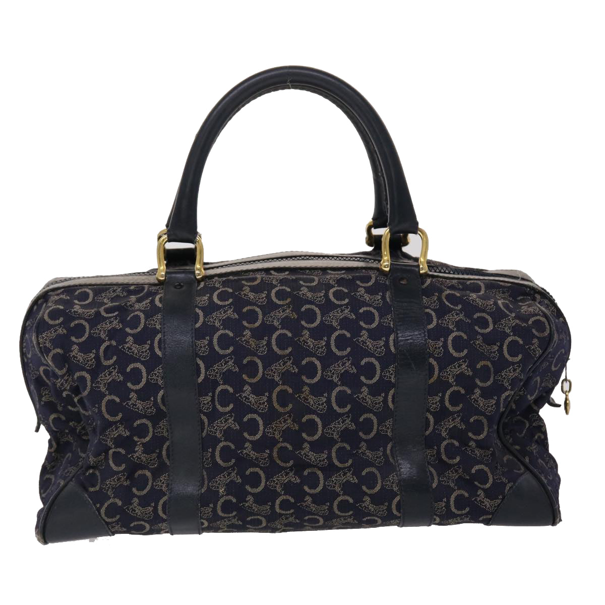 Luxury Boston Bag Navy Ar Leather Canvas Travel Bag