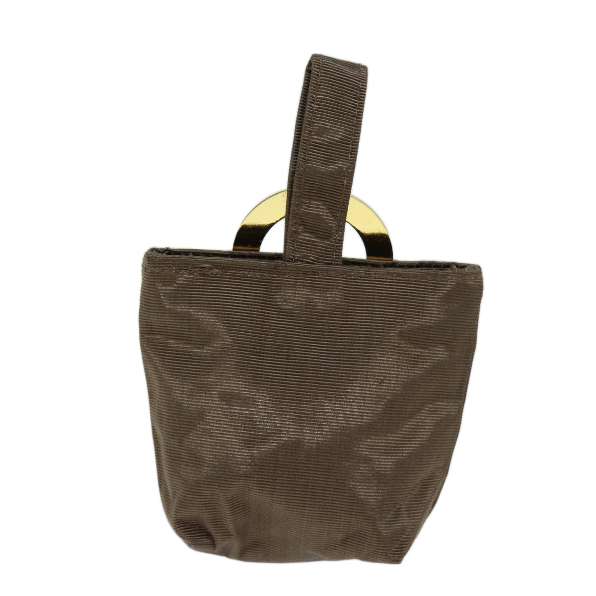 Luxury Circle Pouch Handbag Nylon Brown Travel Bag