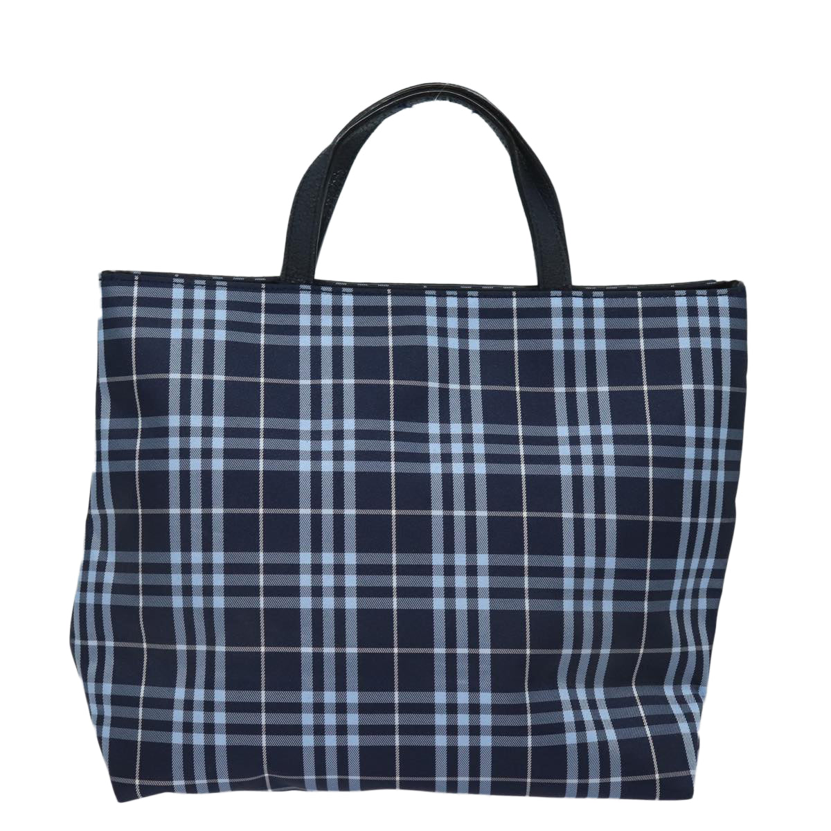 Burberry Luxury Nova Check Hand Bag Auth Ti1769 Nylon Navy Travel Bag
