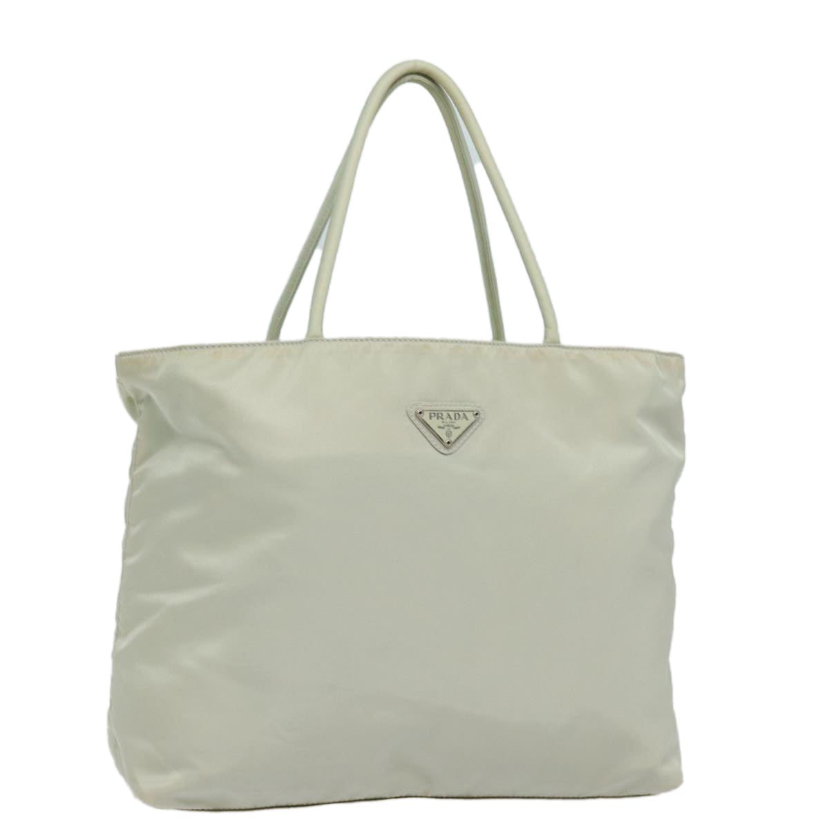 Prada Hand Bag Auth Nylon Gray Travel Bag Gray Auth Ti1783