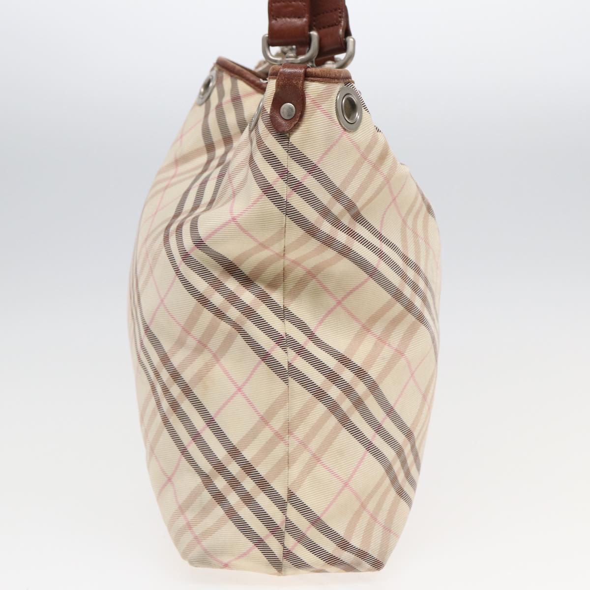 Burberry Luxury Nova Check Tote Bag Auth Ti1804 Nylon Beige Pink
